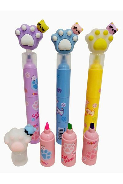 sevgi kırtasiye Highlighter Pen 3 Colors in 1 Pen 1 Piece
