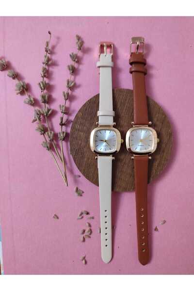 Force Vintage Kadın Kol Saati Yeni Moda Deri Kordon Kol Saati