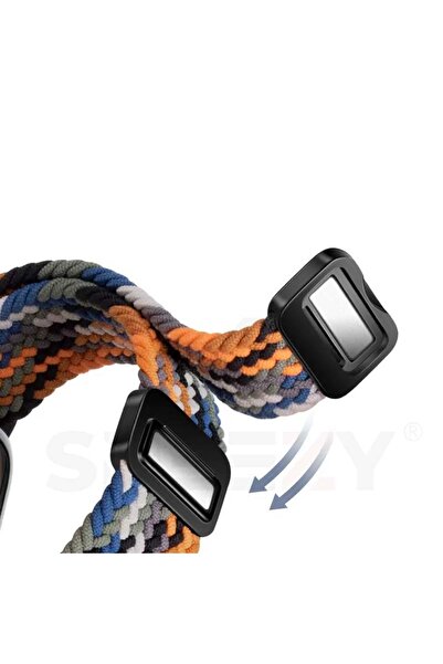 Sneezy Huawei Watch Fit 2 İle Uyumlu FiberLink Manyetik Tokalı Kumaş Örgü Kordon