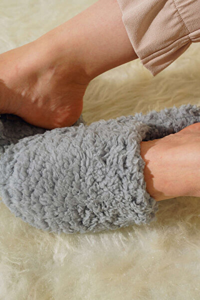 ALMİNA Soft Textured Women's Plush House Slippers