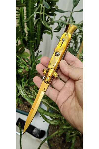 GVS Tactical AKC İTALYAN STİLETTO ÇAKI GOLD RENK ÜST DÜZEY KALİTEDE KLON