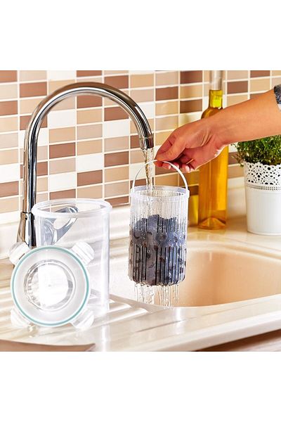 BİODATA Plastart Storage Container with Strainer Cylinder Storage Container