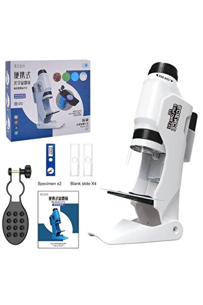 Profisher 60x 120x Optik Mikroskop 4 Lamelli Mobil Telefon Tutacağı