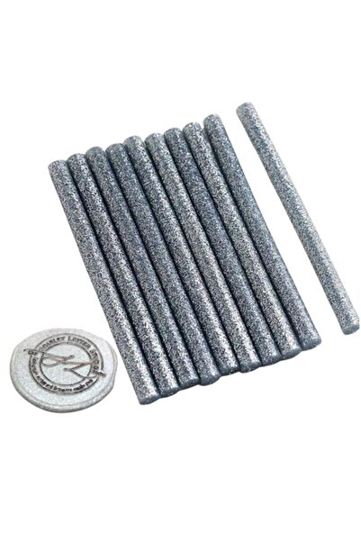 Profisher Mühür Mumu Simli Çubuk Sıcak Tutkal 7mm X 10cm 12 Li Gümüş Renk