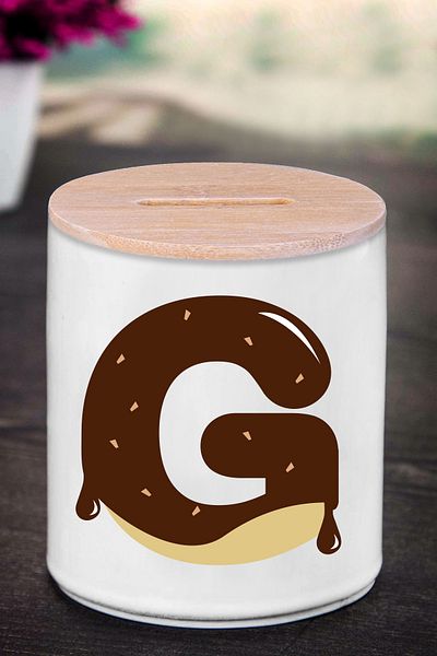 Bytwo Κουμπαράς με γράμμα G (ΚΕΡΑΜΙΚΟ) Cake G - K51