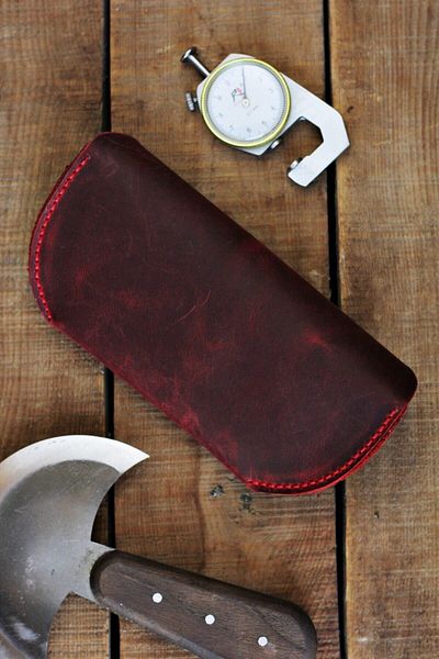 New Coast Leather 1900's Кожен калъф за очила ръчно изработен