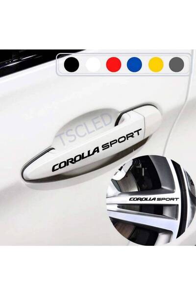 TSC مقبض الباب وملصق الحافة (10 قطع) حروف كورولا 499