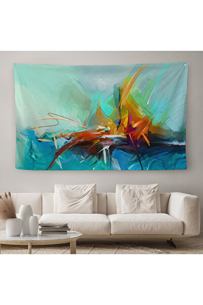 Harita Sepeti Якісний абстрактний килим для стін з ефектом олійного фарбуванн...