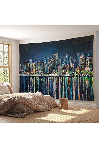 Harita Sepeti Якісна настінна оббивка з ефектом масляної фарби для міста - 4003