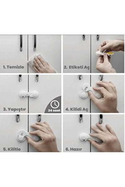 M Mimoza Park 4 τεμάχια μάνδαλο ντουλάπι και συρτάρι πολλαπλών χρήσεων Παιδική κλειδαριά ασφαλείας μωρού