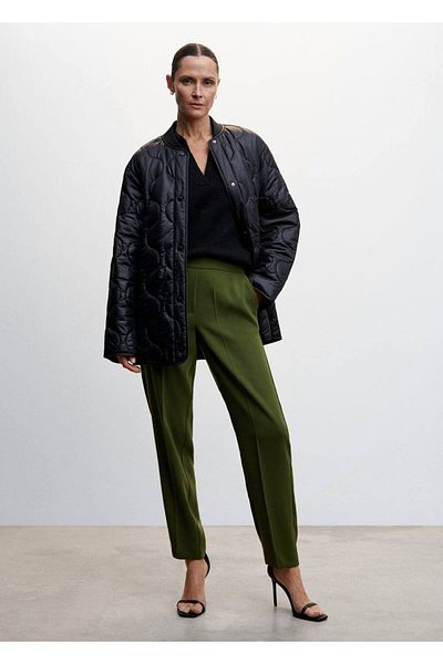 MANGO Woman Pantaloni de costum largi