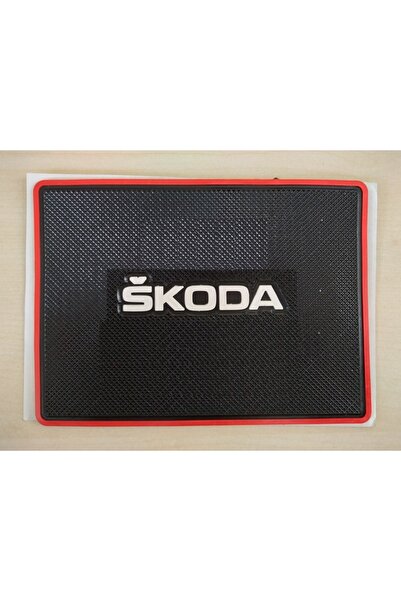 Aksesuar Skoda Logolu Kaydırmaz Torpido Pedi - Göğüs Üstü Kaydırmaz Ped (SKOD...