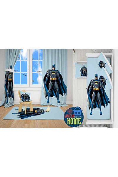 Lavisa Batman Model Dijital Baskı 2 fon Perde & Yatak Örtüsü ve Yastık Kılıfı...