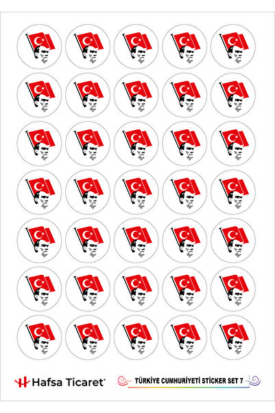 Hafsa Ticaret ملصق الذكرى المئوية لجمهورية تركيا (70 قطعة)