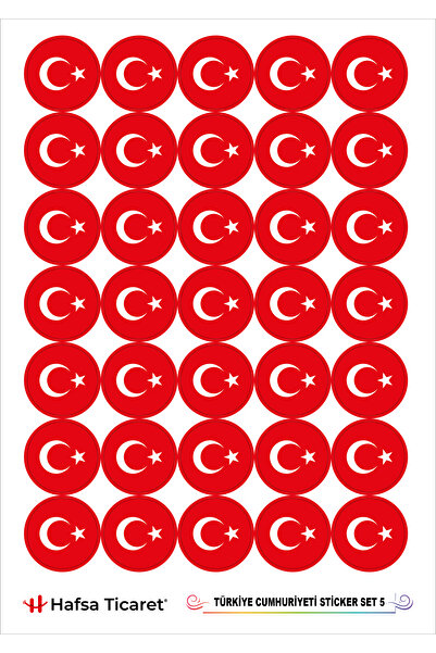 Hafsa Ticaret 100. Autocolant Anul Republicii Turcia (70 buc.)