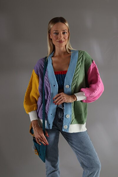 shE tekstil Cardigan tricotat colorat