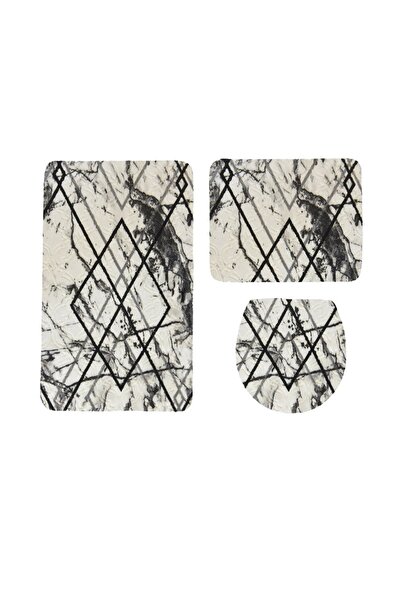 Voho Tekstil Banyo Paspas Seti Kaymaz Taban - Elegance 3 Parça Klozet Takımı ...