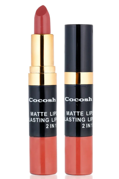 Cocosh She أحمر الشفاه - أحمر الشفاه ماتي سمايل وملمع الشفاه 2 في 1 08 بريك86...