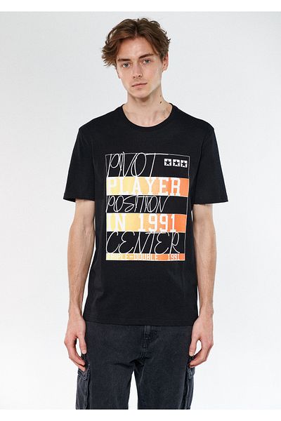 Mavi Player Printed Black T-Shirt Regular Fit / Normal Cut 0611138-900