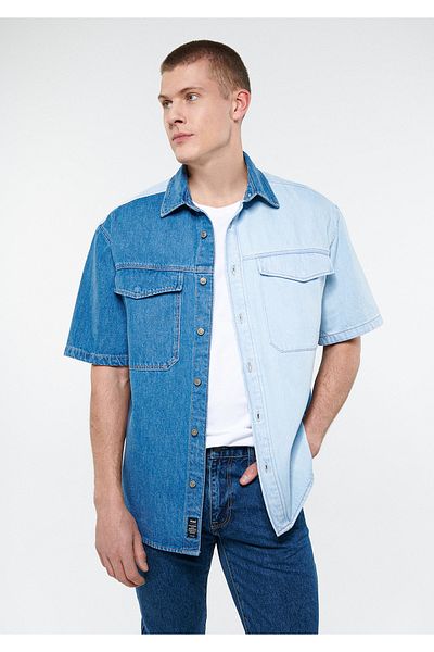 Mavi Πουκάμισο Indigo Denim Loose Fit 0210582-18790