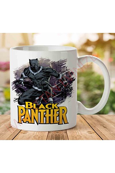 ART HEDİYE Black Panther Shape Two Sided Printed Mug Cup.jpg