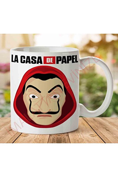 ART HEDİYE 1-1110 كوب La Casa de Papel Mascara de Dali مطبوع على الجانبين.jpg