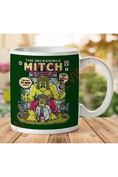 ART HEDİYE 1-2193 The Incredible Mitch Regular Show Two Sided Printed Mug Gla...