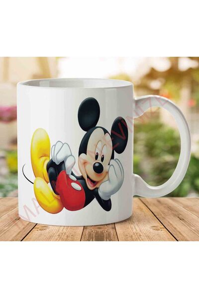 ART HEDİYE Smiling-Mickey-Mouse-PNG Two Sided Printed Mug Cup.jpg
