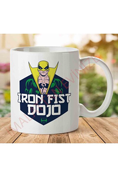 ART HEDİYE 1-1472 Iron Fist Dojo No Black Two Sided Printed Mug Cup.jpg