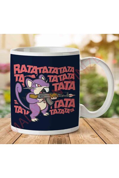 ART HEDİYE 1-1836 كوب بوكيمون راتاتا مطبوع على الجانبين.jpg