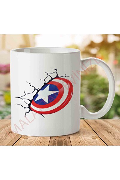 ART HEDİYE 1-978 كوب Escudo Captain America مطبوع على الجانبين.jpg