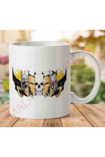 ART HEDİYE 1-2262 Xmen Berserker Wolverine Faces Two Sided Printed Mug Cup.jpg