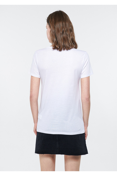 Mavi Tricou alb imprimat Slim Fit / Slim Fit 1611439-620