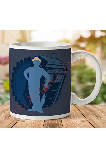 ART HEDİYE 1-728 كوب مطبوع على الجانبين من Doctor Who Silhouette Sylvester Mc...