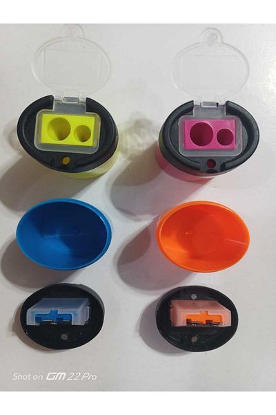 Mikro Large Chamber Pencil Sharpener with Double Opener and Lid (4pcs)