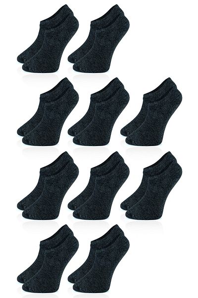 FORMO 10 Pack Anthracite Men's Bamboo High Quality Seamless Soft Breathable Sneakers Socks