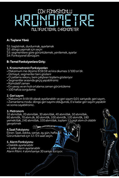 Voit VOİT 8990 ÇOK FONKSİYONLU KRONOMETRE