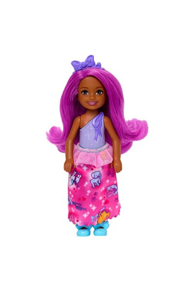 Barbie Chelsea Prenses Bebekler HLC14 - Mor Saç-Fiyonk Taç