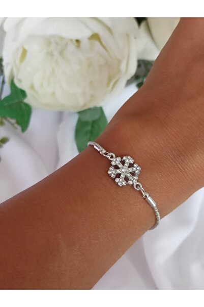 DENİZDENAL Crystal Snowflake Bracelet