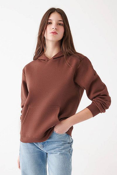 AtegeWear Φούτερ Unisex με 3 νήματα ανυψωμένο καφέ Basic