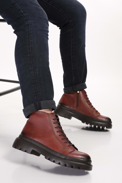 Gondol Erkek Hakiki Deri Günlük Bot Src.342 Taba