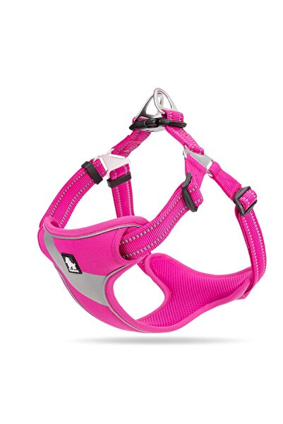True Love Oxford Kumaşlı, Pembe Mesh Göğüs Tasması-small