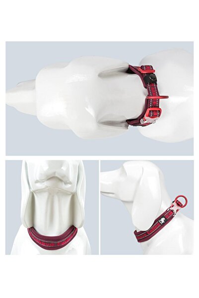 True Love Yumuşak Naylon Dokumalı, Kırmızı Boyun Tasması