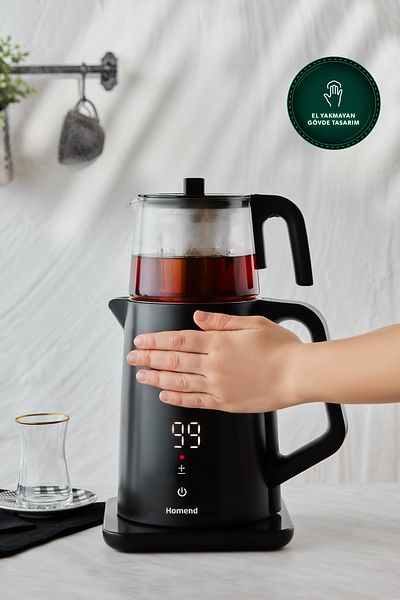 HOMEND Royaltea Cooltouch 1795h Touch-Proof Stainless Steel Talking Tea Machine