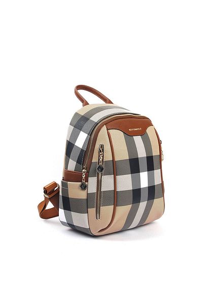 Silver Polo Γυναικείο σακίδιο πλάτης Silver & Polo Beige - Taba Sp906