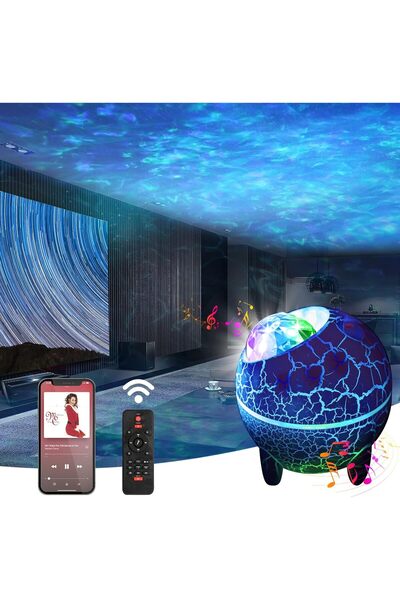 DR.PREPARE Lights Aurora Projektör Yatak Odası için Galaxy Light, Bluetooth H...