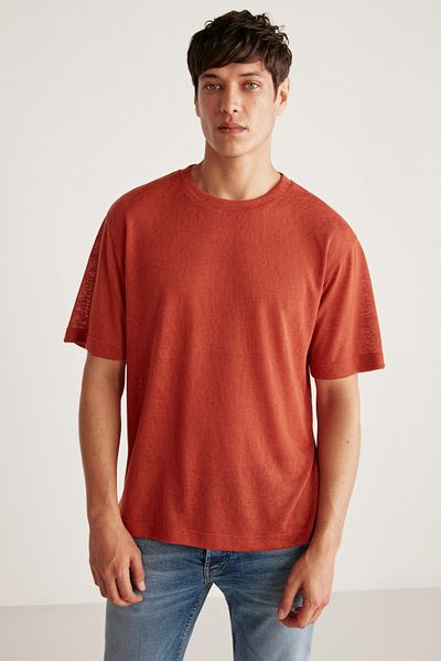 GRIMELANGE Μπλουζάκι Lucas Comfort Claret Red