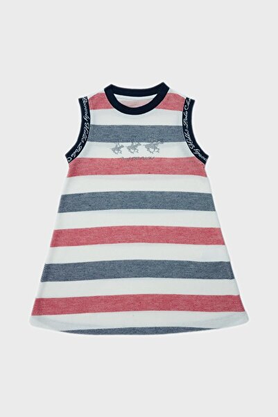 Beverly Hills Polo Club Bg Store Kız Çocuk Çizgili Elbise 23ss2bhg904