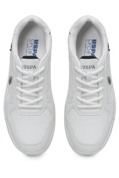 U.S. Polo Assn. Анатомични неплъзгащи се леки маратонки с връзки Andrei, бели, тъмносини