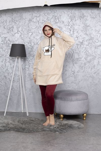mervemoda طقم مكون من قطعتين من القطيفة ذات الجزء العلوي الناعم للنساء من إكرو عالي الجودة